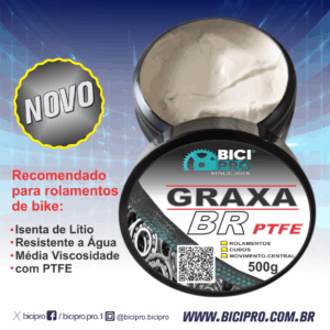 Graxa BR PTFE - 500g - com PTFE - Isenta de Lítio